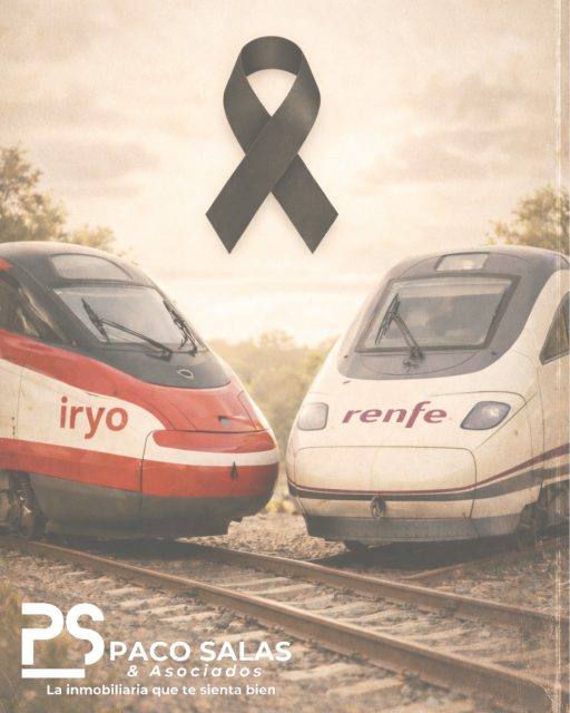 Desde Inmobiliaria Paco Salas & Asociados queremos expresar nuestro más profundo pesar por el trágico accidente ferroviario ocurrido. Nos unimos al dolor de las familias que han perdido a sus seres queridos y enviamos todo nuestro apoyo a las personas heridas y a quienes atraviesan estos momentos tan difíciles.

Hoy acompañamos en el duelo, con respeto, solidaridad y cercanía.
🖤 Nuestro más sentido pésame y mucha fuerza para todos.

#solidaridad #fuerza #cercanía #accidente #iryo #renfe #pacosalasasociados